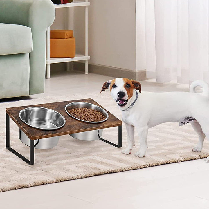 Elevate Your Pet's Dining Experience with Our Log Pet Feeding Rack