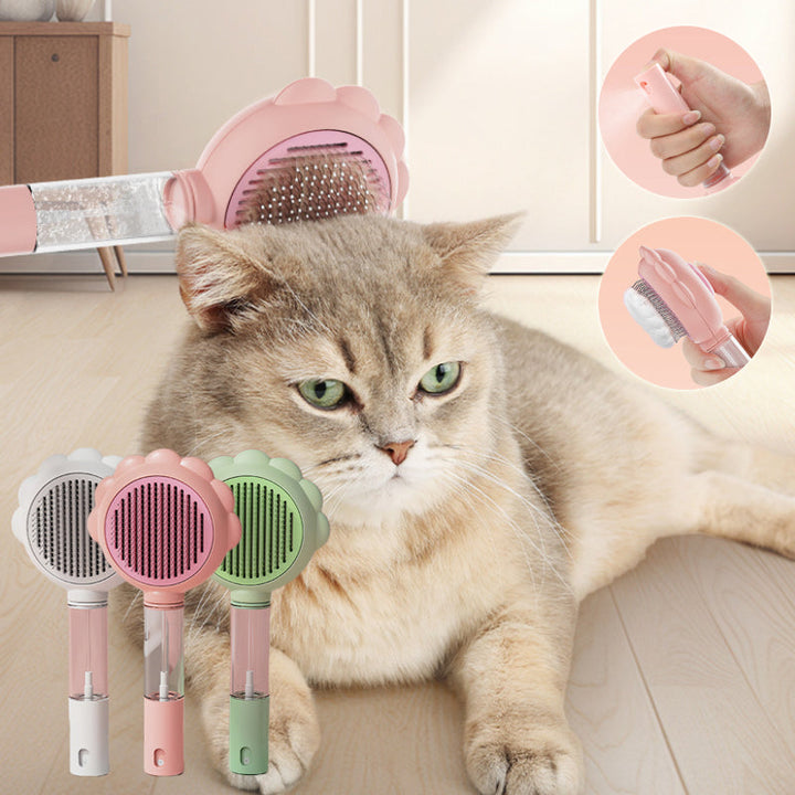 2 In 1 Self Cleaning Dog Brush Comb With Spray: The Ultimate Grooming Solution