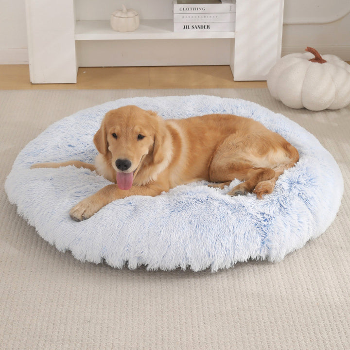 Round Pet Mat Dog Bed Plush Warm Sleep Dog Bed