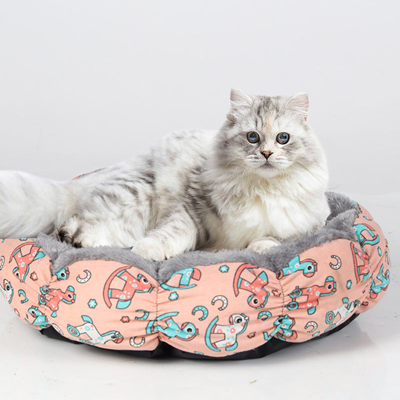 Pet Calming Donut Bed For Puppy And Kitten