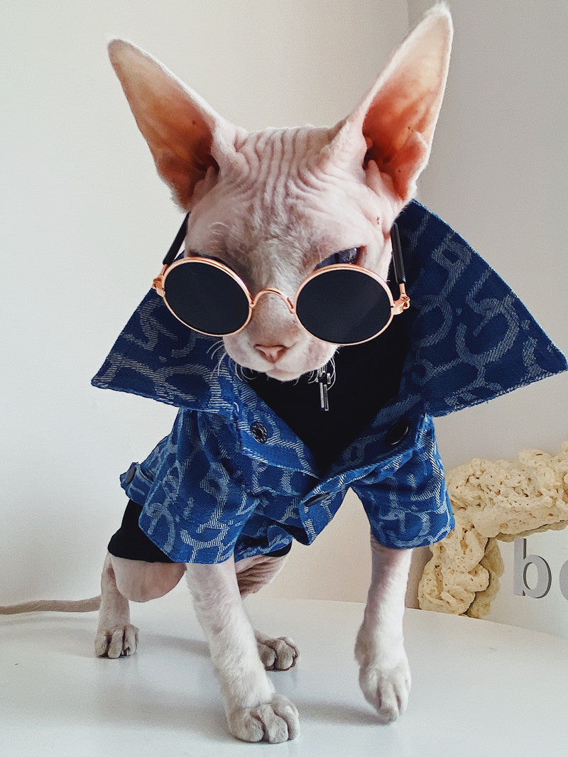 Hairless Cat Clothes Devon Abikonis Denim Jacket