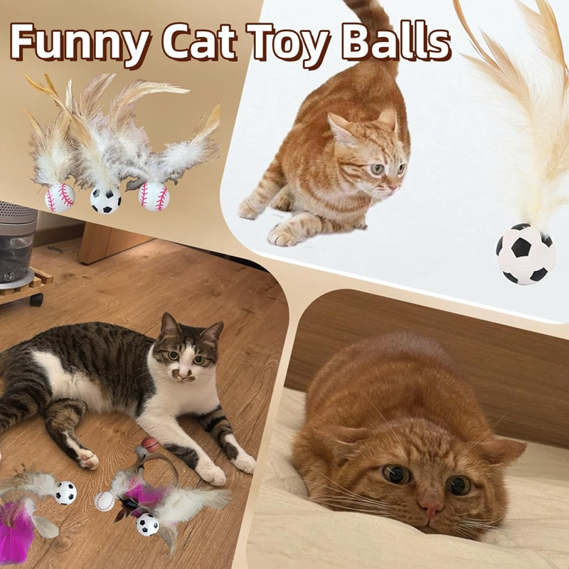 Feather Bouncy Balls, Cat Toys