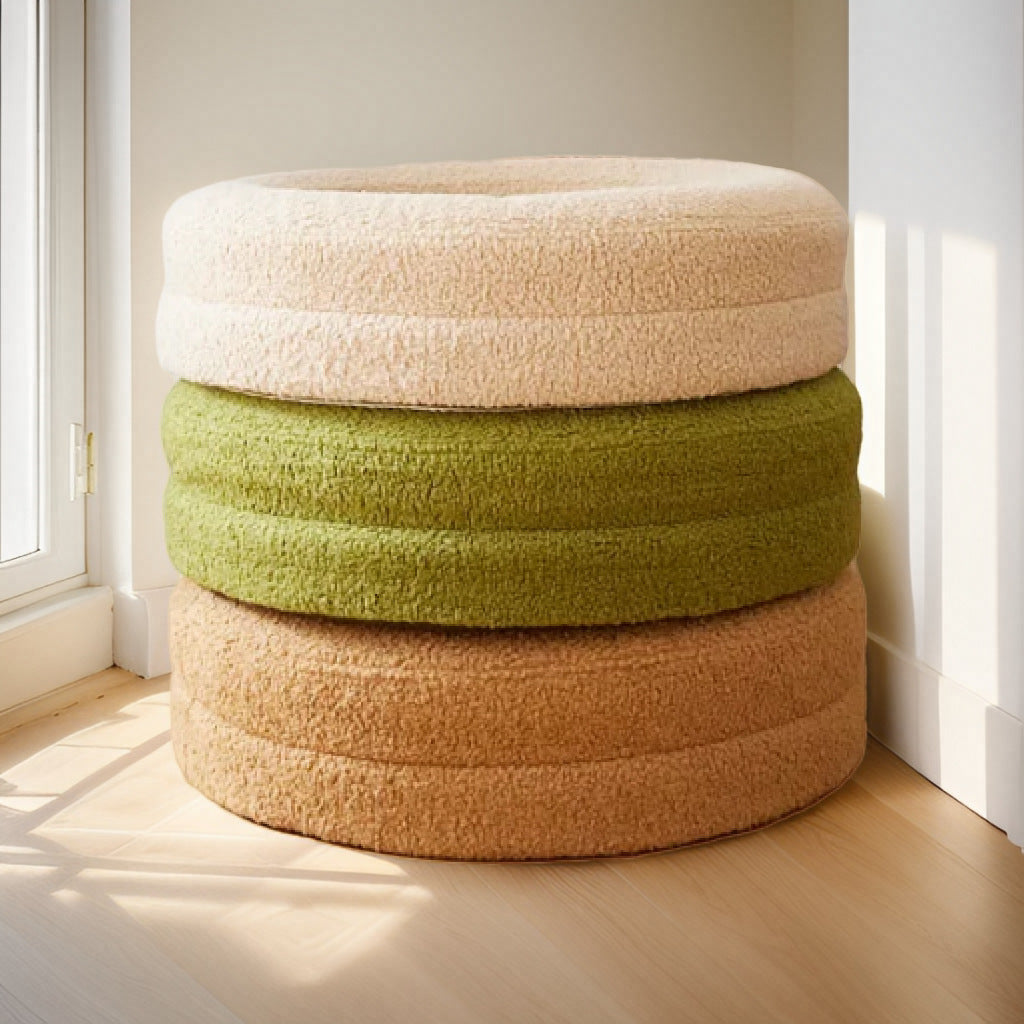 Household Solid Color Leisure Pet Round Bed Cat Nest