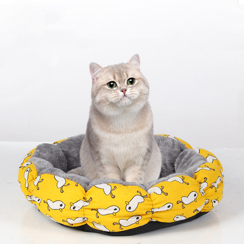 Pet Calming Donut Bed For Puppy And Kitten