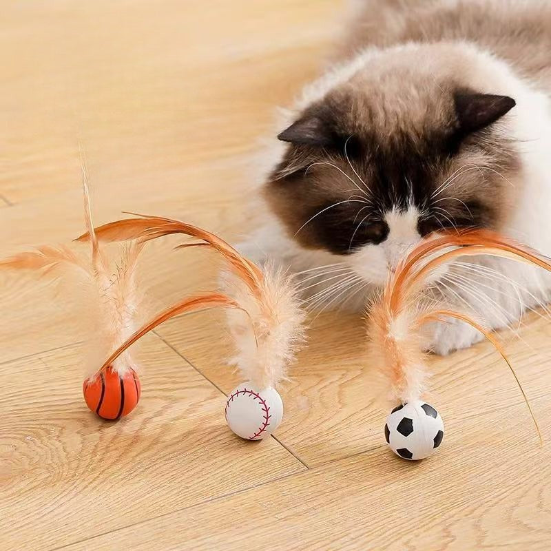 Feather Bouncy Balls, Cat Toys