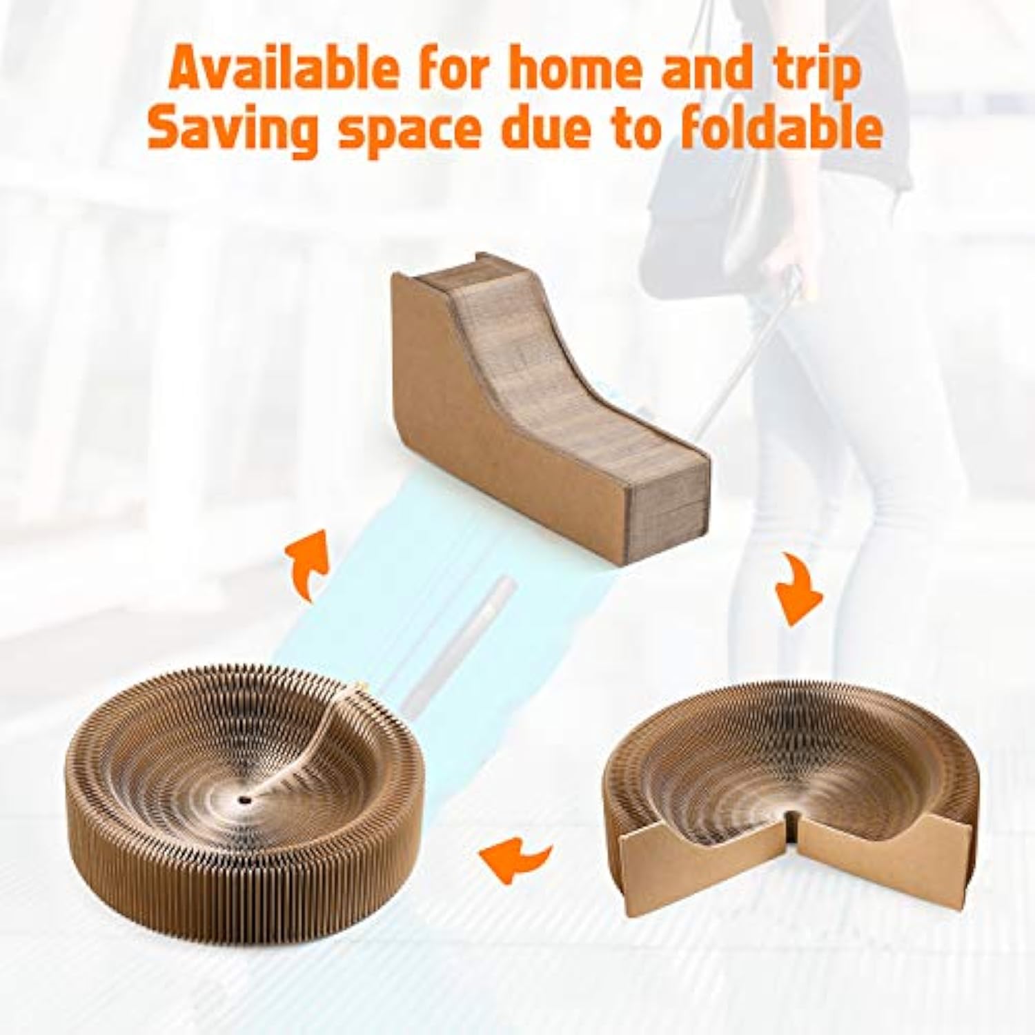 Collapsible Cat Scratcher Lounge Bed