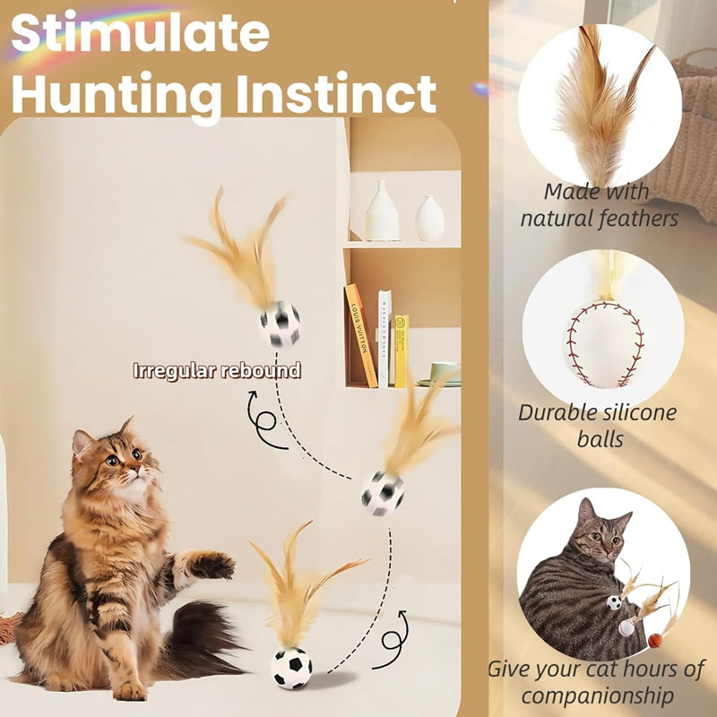 Feather Bouncy Balls, Cat Toys