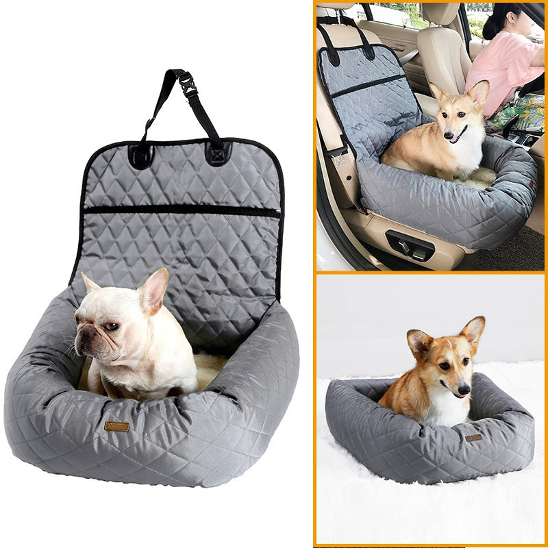 2 In 1 Pet Dog Folding Car Seat Carrier