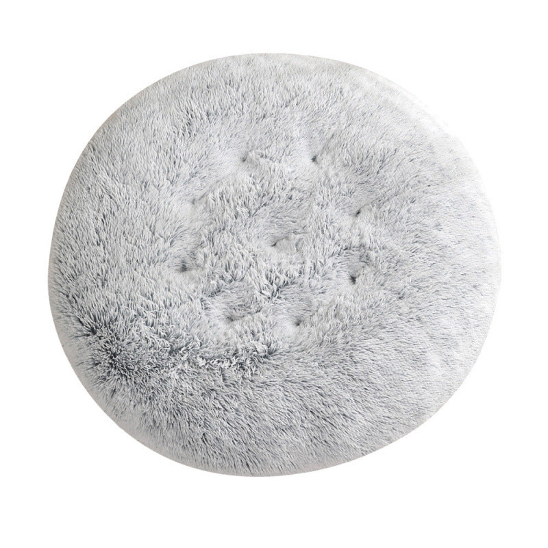 Round Pet Mat Dog Bed Plush Warm Sleep Dog Bed