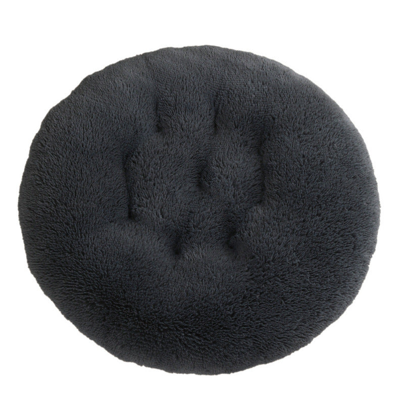 Round Pet Mat Dog Bed Plush Warm Sleep Dog Bed