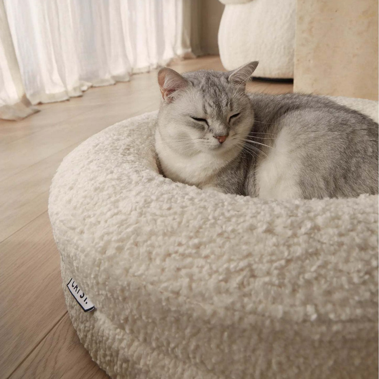 Household Solid Color Leisure Pet Round Bed Cat Nest
