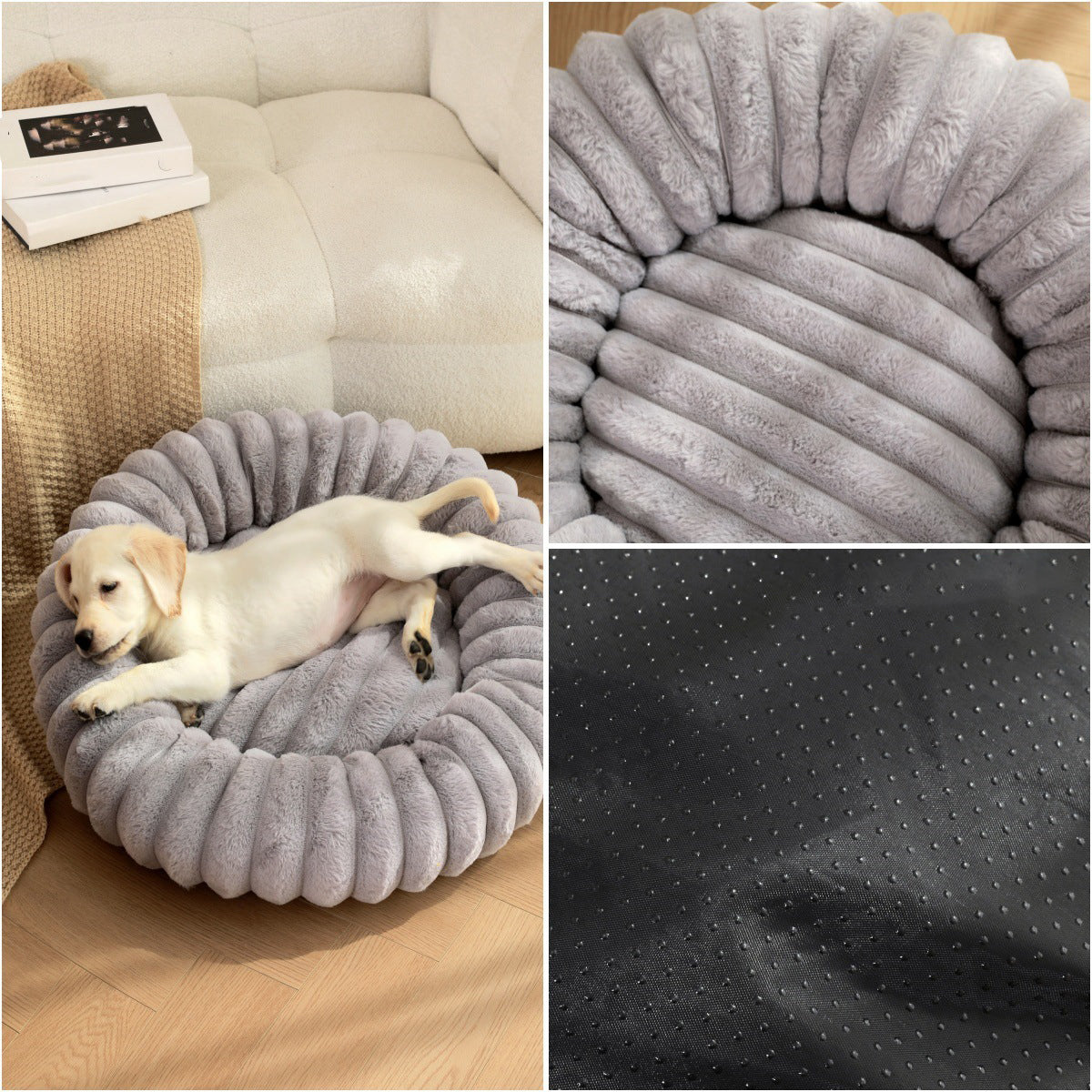 Round Long Hair Pet Bed