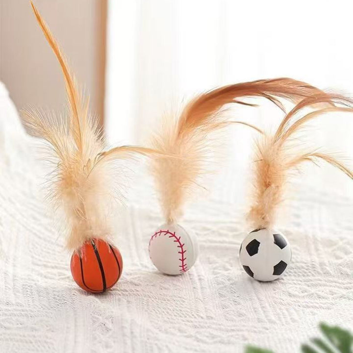 Feather Bouncy Balls, Cat Toys