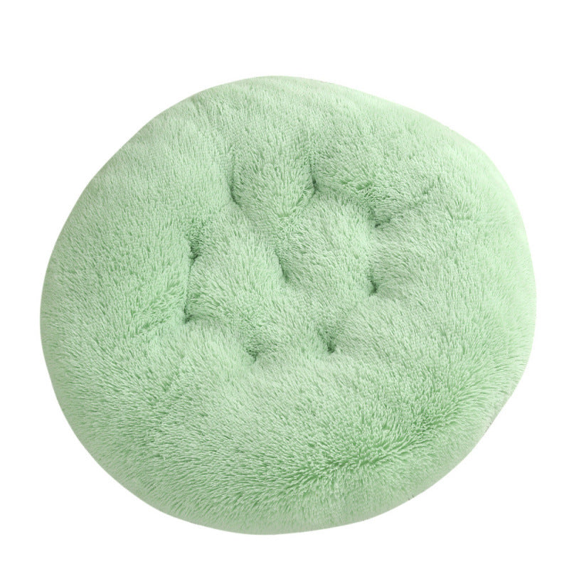 Round Pet Mat Dog Bed Plush Warm Sleep Dog Bed