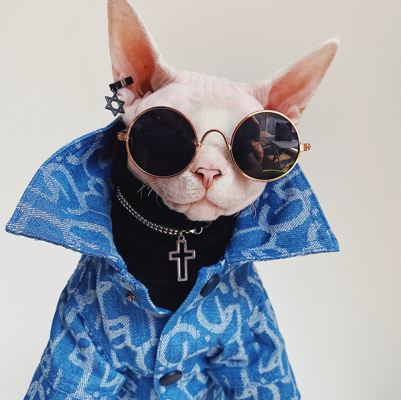 Hairless Cat Clothes Devon Abikonis Denim Jacket