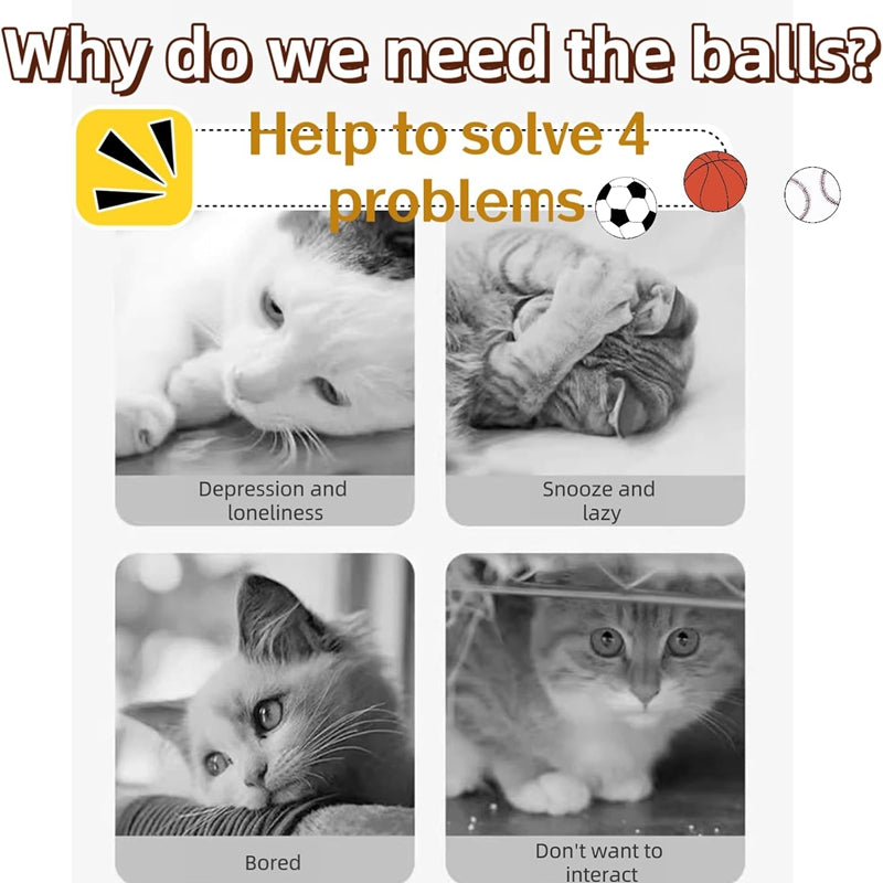 Feather Bouncy Balls, Cat Toys
