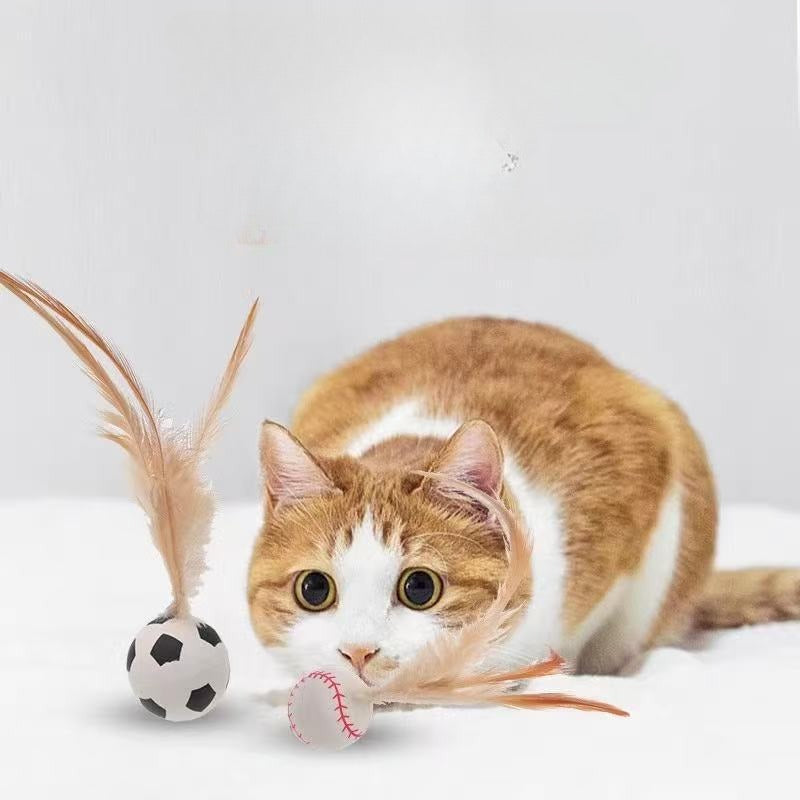 Feather Bouncy Balls, Cat Toys